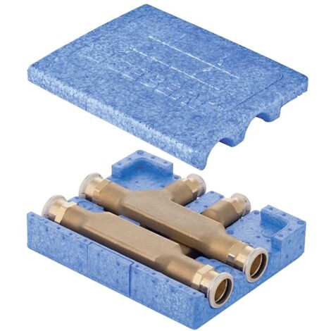 Geberit Mapress Kreuzungs-T-Stück mit Dämmbox CC752S, d 15mm, d1 15mm, d2 15mm