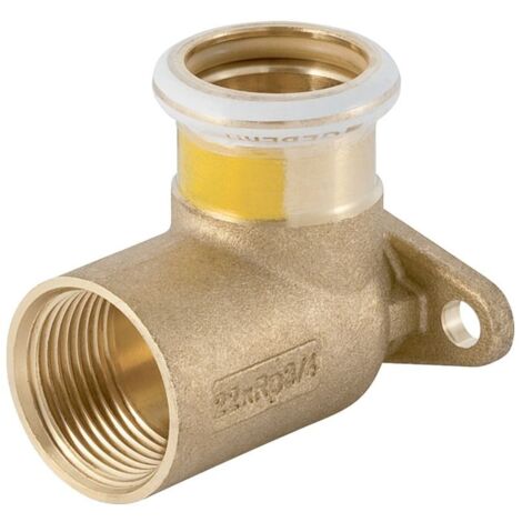 Geberit Mapress Kupfer Anschlusswinkel 90 Grad Gas CW602N, d 15mm, Rp 1/2″, L1 4,3cm