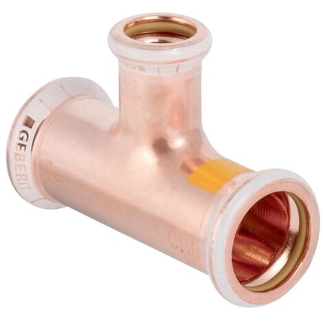 Geberit Mapress Kupfer T-Stück reduziert Gas d 54mm, d1 42mm, d2 54mm
