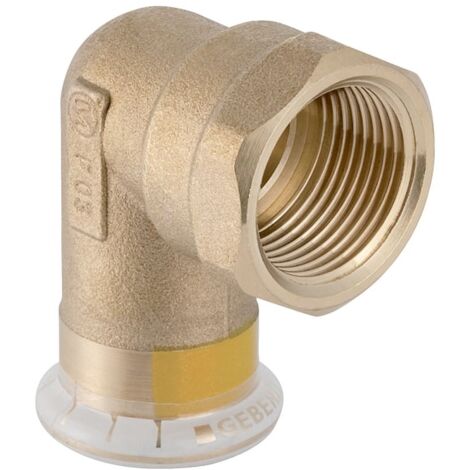 Geberit Mapress Kupfer Übergangswinkel 90 Grad mit Innengewinde Gas CW602N, d 15mm, Rp 1/2″