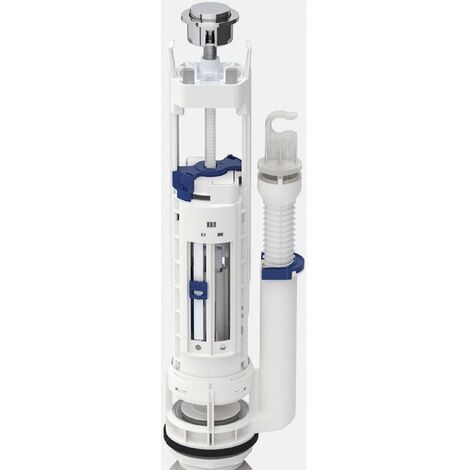 Geberit – Mécanisme de chasse d'eau type 290 ST – Rinçage simple touche – Compatible réservoirs céramique – Tube de trop-plein ajustable