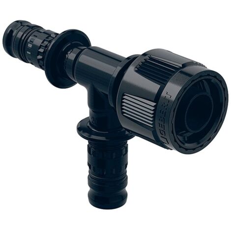 Geberit Mepla Übergangs-T-Stück mit MasterFix, Abzweig PVDF, D 20mm, D1 20mm, RpMF1 1/2"