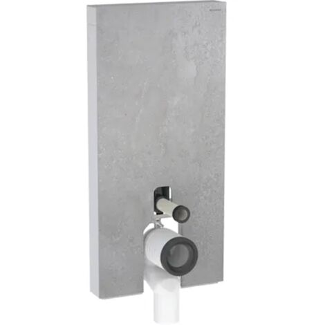 Geberit Monolith - Panneau sanitaire pour WC à poser, 101 cm, alimentation par le dessous, aspect béton 131.002.JV.5