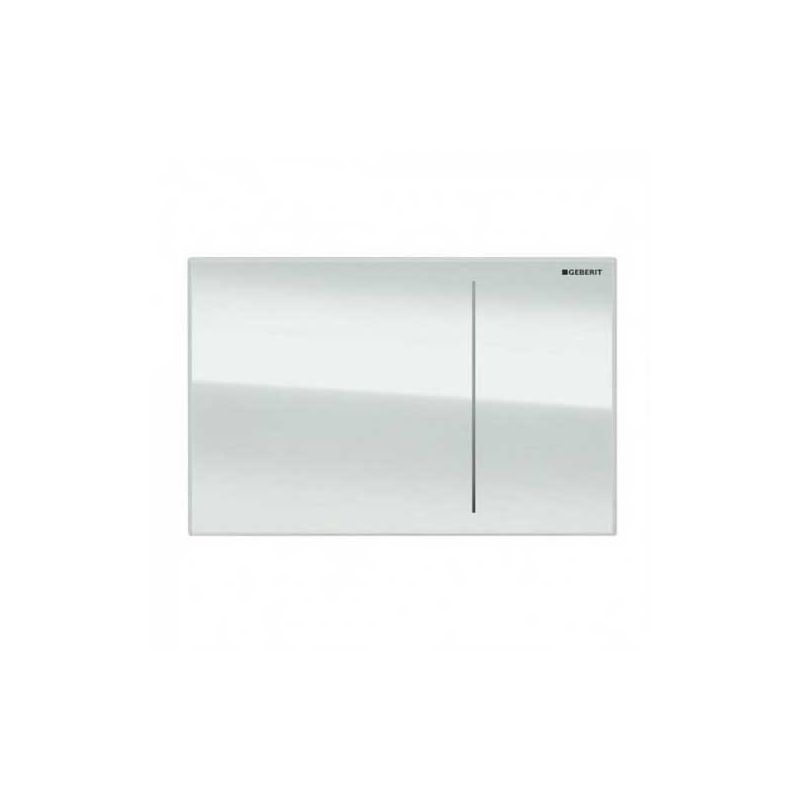Omega 70 Dual Flush Plate White Glass 115.089.SI.1 - Geberit