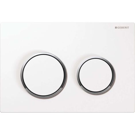 Geberit Omega20 - Betätigungsplatte OMEGA20, weiß / chrom poliert 115.085.KJ.1