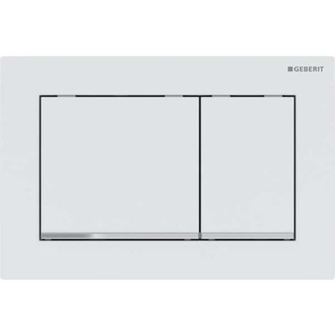 Geberit Omega20 - Betätigungsplatte, weiß matt/chrom glänzend 115.080.JT.1