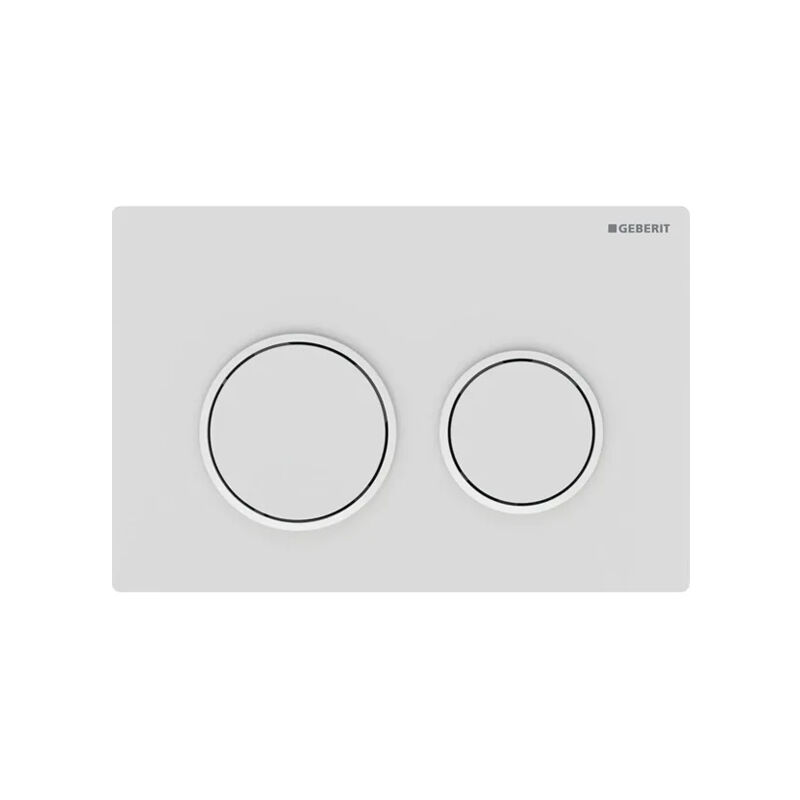 Omega20 Dual Flush Plate - Matt White/White - Geberit