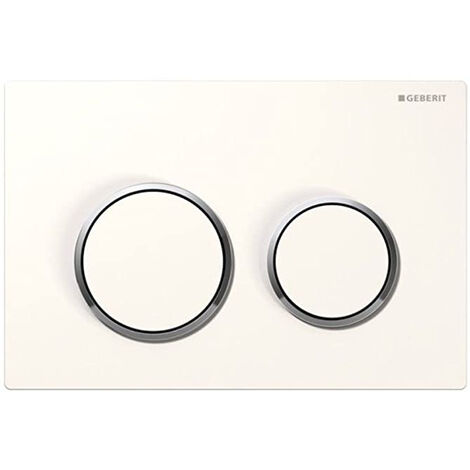 GEBERIT Omega20 - Placca da incasso bicolore bianco/cromo opaco - 115.085.KJ.1