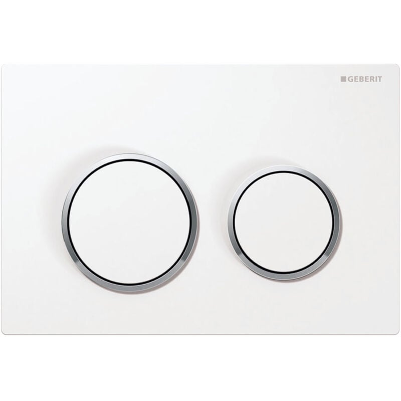 Geberit - Omega20 Dual Flush Plate White/Gloss Chrome