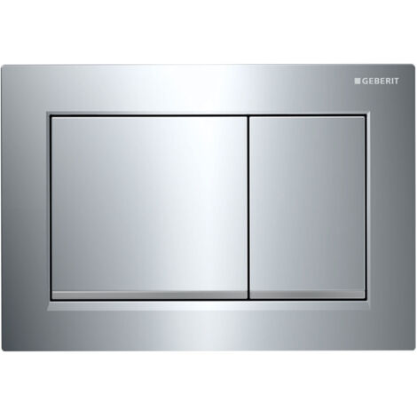 Geberit Omega30 Dual Flush Plate - Gloss/Matt Chrome