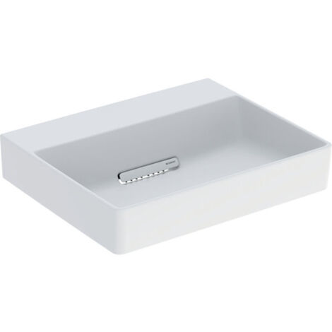 Geberit ONE Aufsatzwaschtisch, Abgang horizontal, weiß matt,