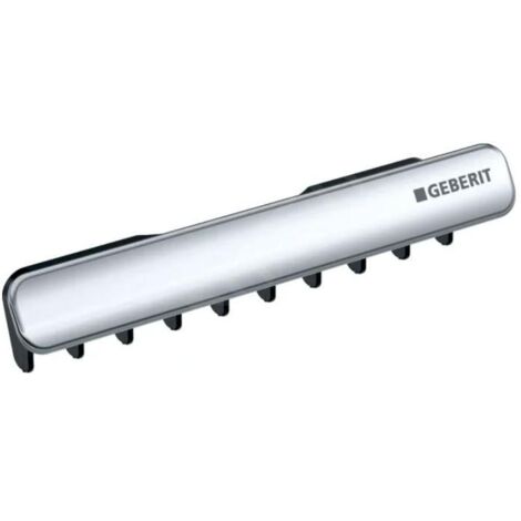 Geberit ONE - Couvercle de vidage pour lavabos avec sortie horizontale, insert de crête, blanc alpin 245.451.11.1
