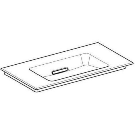 Geberit ONE Möbelwaschtisch Abgang horizontal, 90x13x47,5cm,