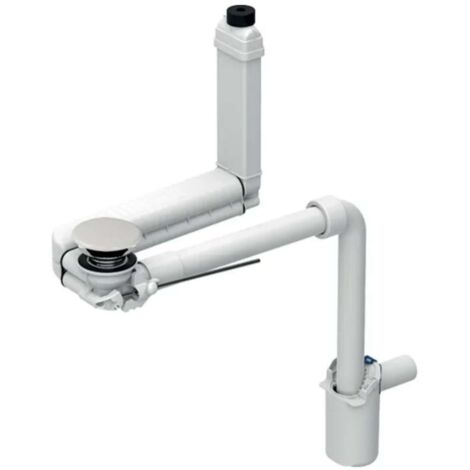 Geberit ONE - Sifón de ahorro de espacio para lavabo con desagüe para lavabos con rebosadero oculto, d 32 mm, blanco 152.051.01.1