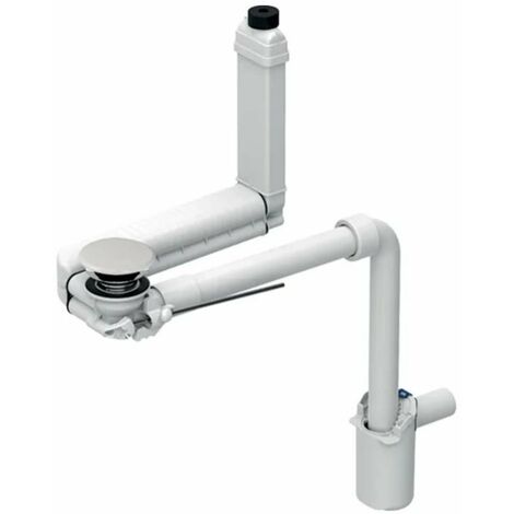 Geberit ONE - Sifone salvaspazio con piletta per lavabi con troppopieno a scomparsa, d 40 mm, bianco 152.061.01.1
