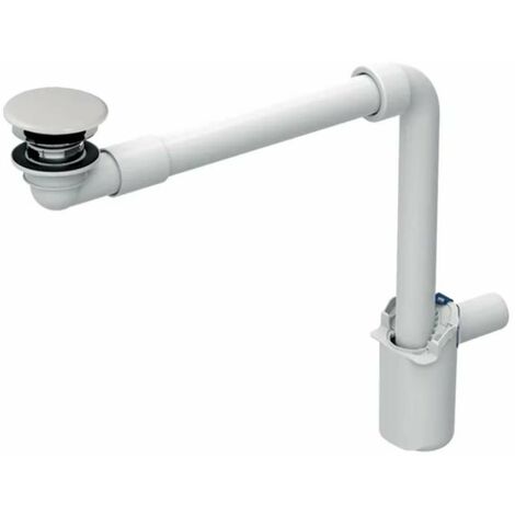 Geberit ONE - Sifone salvaspazio con piletta per lavabi senza troppopieno, d 32 mm, bianco 152.089.01.1