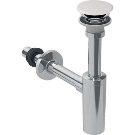 Geberit ONE - Siphon de desing avec vidage, chrome / blanc 151.019.01.1