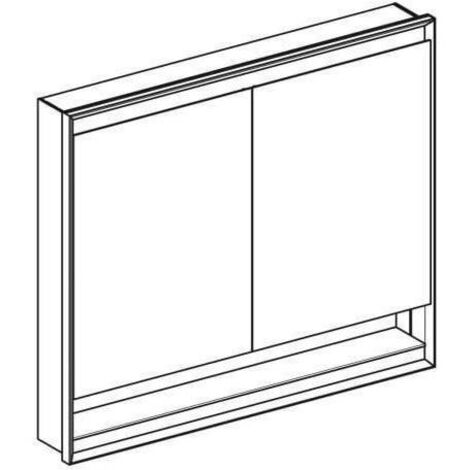 Geberit ONE Spiegelschrank mit ComfortLight, 2 Türen,