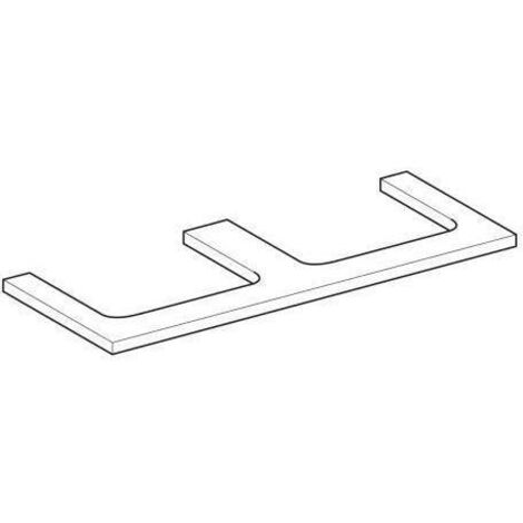 Geberit ONE Waschtischplatte, Ausschnitt 2-fach, für