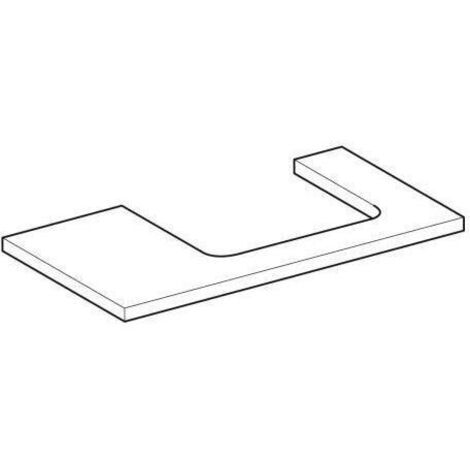 Geberit ONE Waschtischplatte, Ausschnitt rechts, 90x3x47 cm,