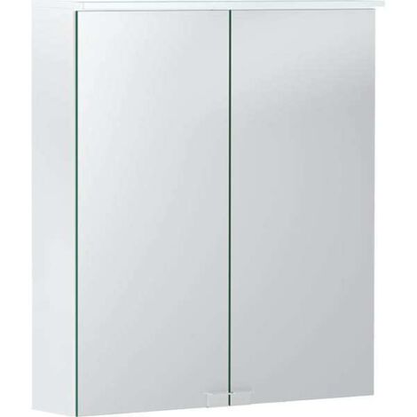 Geberit Option Basic Armoire de toilette avec éclairage, deux