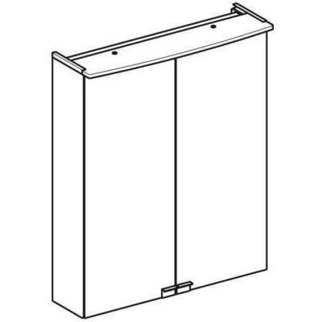 Geberit Option Basic Spiegelschrank mit Beleuchtung, zwei Türen,