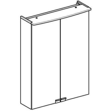 Geberit Option Basic Spiegelschrank mit Beleuchtung, zwei Türen,