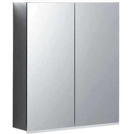 Geberit Option Plus Spiegelschrank mit Beleuchtung, zwei Türen,
