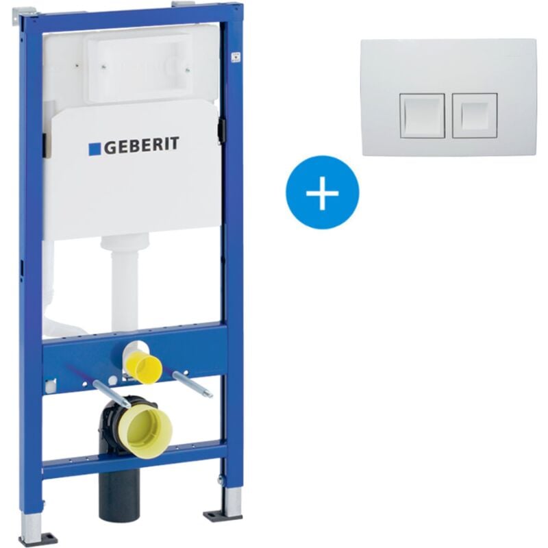 Pack Geberit DuoFix 100 + Plaque de Commande Delta 51 Blanche (SETUP100-PRO2)