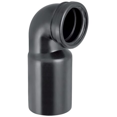 Geberit PE Anschlussbogen 90 Grad für Wand-WC, mit Erweiterung, d 110mm, d1 90mm