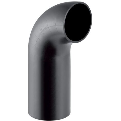 Geberit PE Bogen mit langem Schenkel 90 Grad, Außendurchmesser 90mm