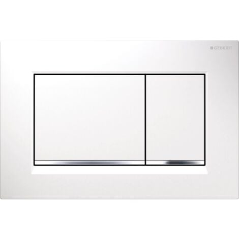 Geberit Placa de accionamiento para Sigma 30, blanco/cromo brillante/blanco (115.883.KJ.1)
