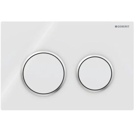 GEBERIT Placca Omega20 Doppio Tasto  Bianco E Cromo