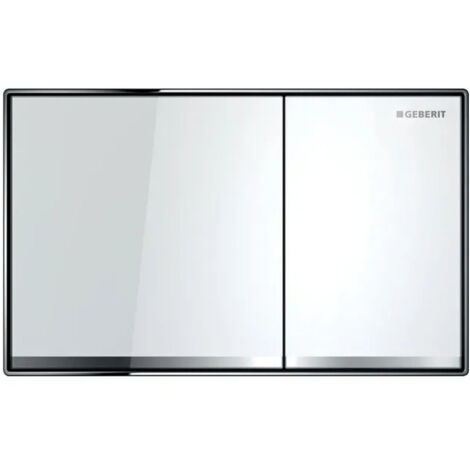 GEBERIT Placca Sigma 60 Doppio Tasto Vetro Bianco