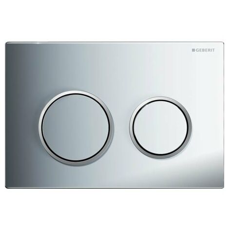 Plaque de commande WC Omega 20 - blanc contour chrome