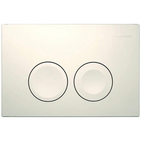 Geberit – Plaque de commande WC blanc alpin – Mécanisme double touche – Installation facile – Dimensions 246x164x31mm – 115125115