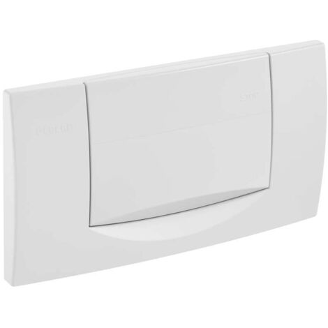 Geberit – Plaque de commande WC pour rinçage interrompable – Plastique blanc alpin – Dimensions 340 x 185 mm – Force de déclenchement < 20 N