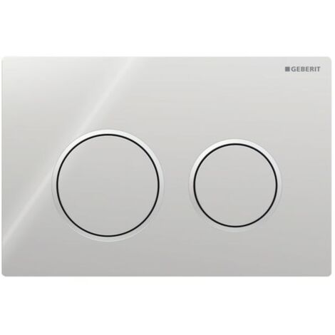 Geberit – Plaque de commande WC ronde chromée satinée – Pour réservoirs Omega – Plastique durable – Surface brillante et satinée