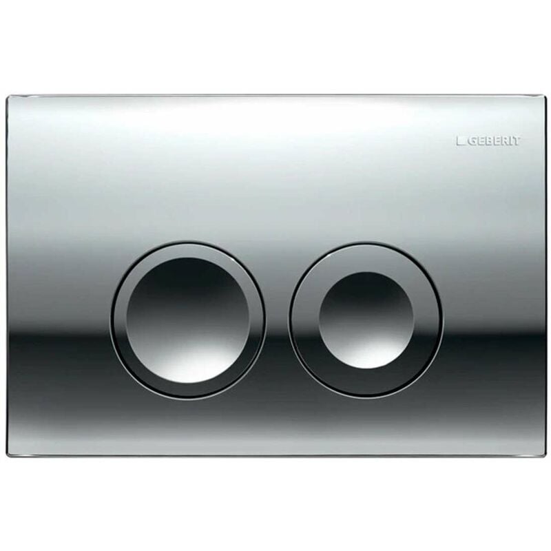 Delta25 - Plaque de déclenchement, chrome brillant 115.125.21.5 - Geberit