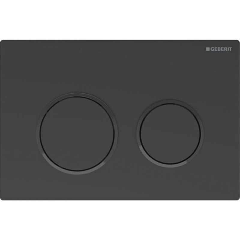 Geberit - Omega20 - Plaque de déclenchement, noir mat 115.085.16.1