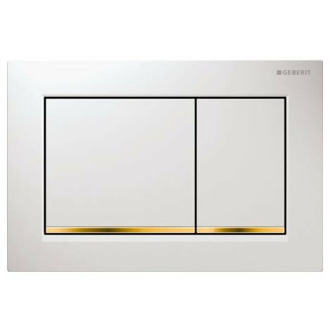 Geberit Plaque de déclenchement OMEGA30 GEBERIT, blanc doré (115.080.KK.1)