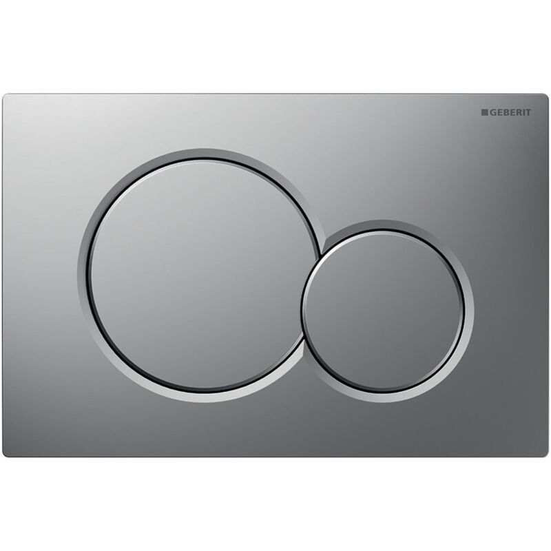 Plaque de commande WC GEBERIT Sigma01 double touche : chromé mat laqué