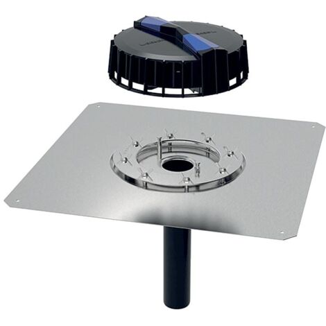 Geberit Pluvia Dachwassereinlauf mit Anschlussblech, Befestigungsflansch Maximale Ablaufleistung 12l/s