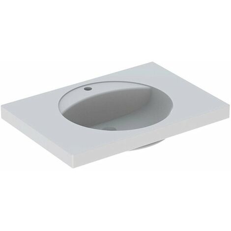 Geberit PRECIOSA lavabo 800x550mm con foro rubinetto senza troppopieno bianco KT