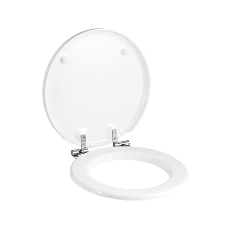 Geberit - Preciosa wc siège 571180000 blanc , fixation par le haut, charnières en acier inoxydable, avec couvercle