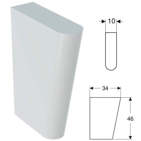 Geberit PUBLICA supporto per lavatoio Iseo, colore bianco finitura lucido 500.910.00.1
