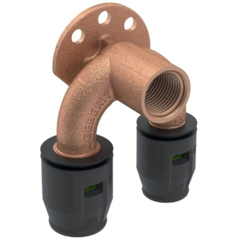 Geberit PushFit Double équerre de raccordement 90°, DN 15, dø 20 mm, 651.274.00.1