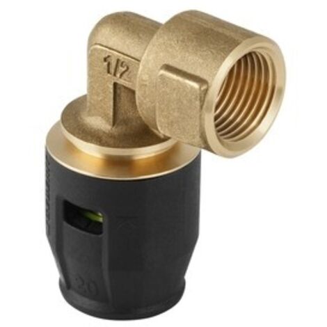 GEBERIT Pushfit Gomito 90° Femmina Ottone Ø20X1/2"F - 651.271.00.1
