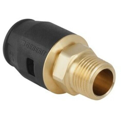 GEBERIT Pushfit Raccordo Diritto Maschio Ottone Ø25X1"M - 652.553.00.1