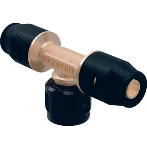 Geberit PushFit Übergangs-T-Stück mit MasterFix, Durchgang,  DN 12 / 15 / 12, 650.504.00.1